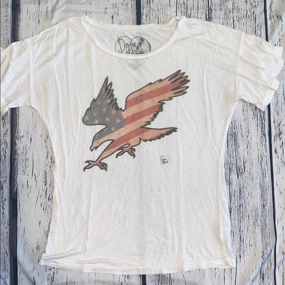Dirtee Hollywood American Eagle Tee Large 14